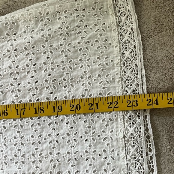 J. Jill 100% Cotton White Eyelet 3/4 Sleeve Tunic PXS Cottagecore Grannycore - Picture 13 of 13